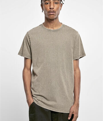 Acid Washed Round Neck Tee