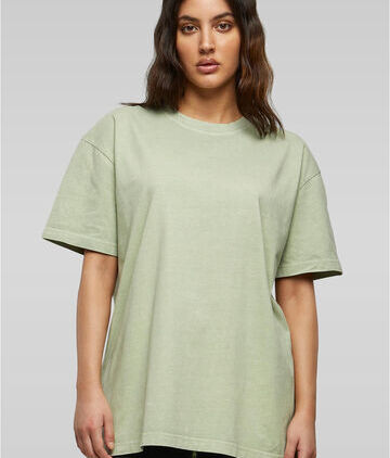 Ladies Oversized Acid Wash Tee